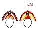 JOYIN Set of 2 Thanksgiving Turkey Headbands Holiday Party Accessories (One Size Fit All)