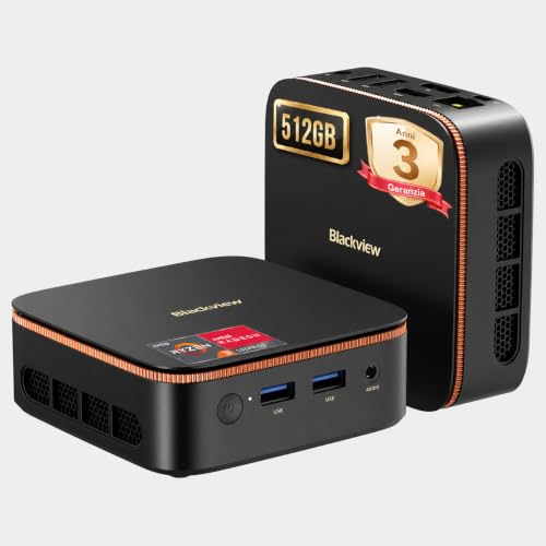 2026 Mini PC AMD Ryzen MP20, 16GB DDR4 RAM 512GB SSD, Win-11 Pro, Micro Desktop Computer con Radeon Graphics, 4K@60Hz Dual Display, WiFi/BT/USB 3.2, Ideale per Ufficio, Casa e Studio