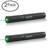 Hench 2 Pack Tactical Green Hunting Rifle Scope Sight Laser Pen, Demo Remote Pen Pointer Projector Travel Outdoor Flashlight, LED Interactive Baton Funny Laser Toy