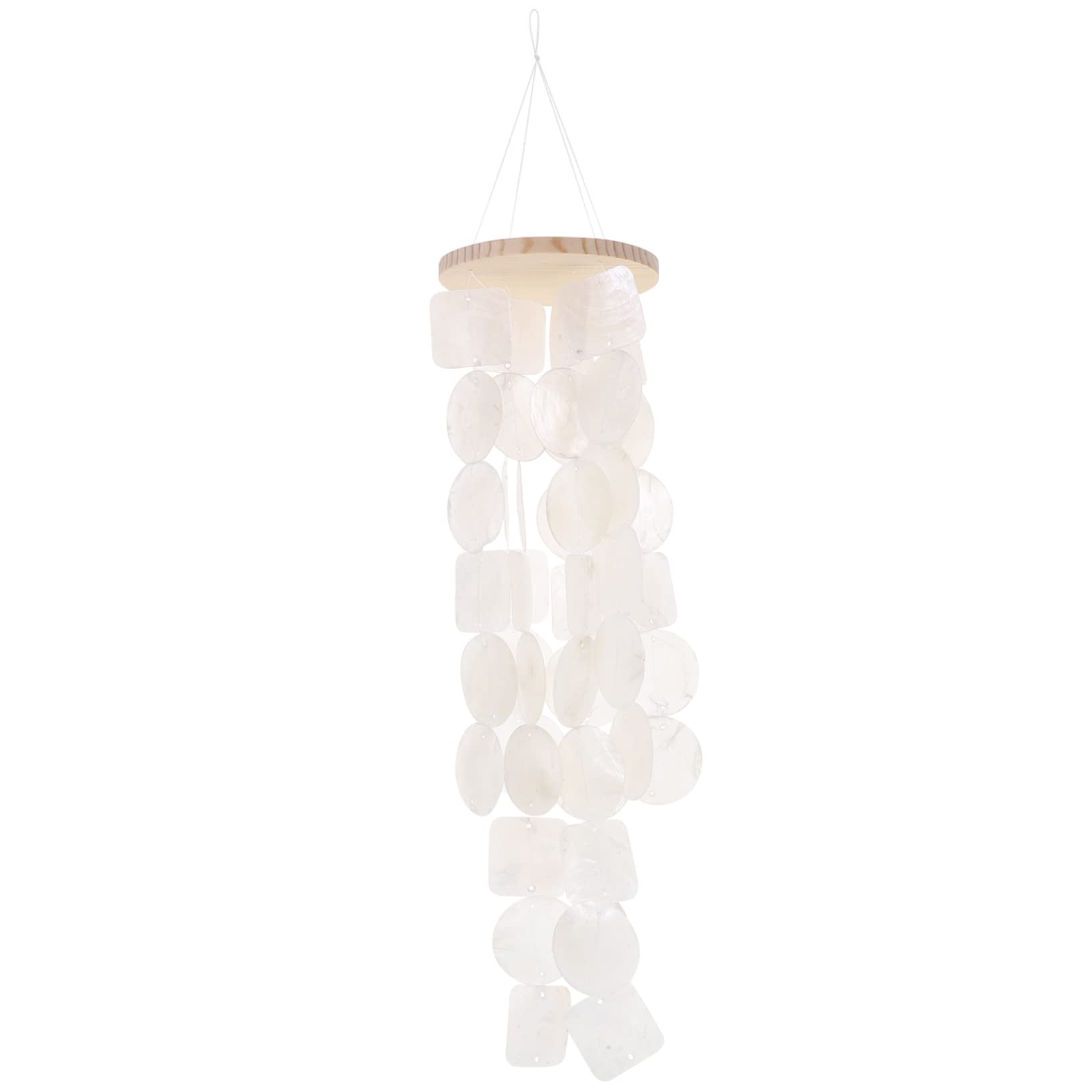 Parliky Garden Chimes Balcony White Loss Memory Outdoor Home Shell Loved Patio Bell Prime of Room Capiz Indoor A Chime Living Hanging Sympathy Shells for Memorial Wind