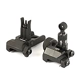 HUNTER SELECT US Low Profile Flip-up Adjustable Rear & Front Iron Sight for Hunting