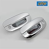 E-Autogrilles Triple Chrome Plated ABS 2 Door Handle Cover with Passenger Key Hole for 94-01 Dodge Ram 1500 / 94-02 Dodge Ram 2500/3500 ( 64-0200 )