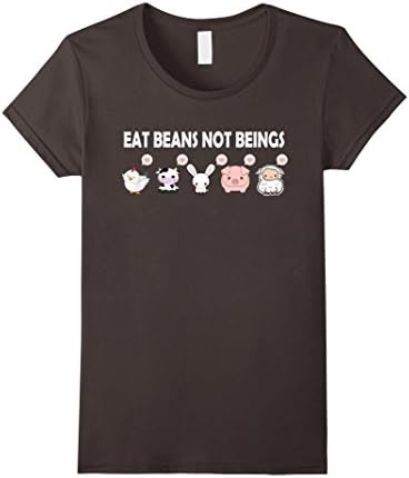 Women's Eat Beans Not Beings T-Shirt Small Asphalt