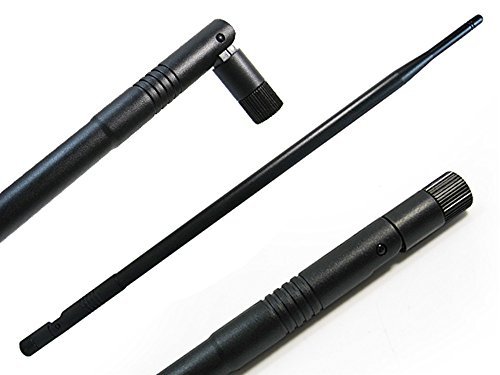 TECHTOO 9dBi Omni WiFi Antenna with RP-SMA Connector for Wireless Network Router/USB Adapter/PCI PCIe Cards/IP Camera/Wireless Range Extender(2-Pack)