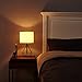 SOTTAE Modern Black Table Lamp,Small Bedroom Lamps with Geometric Hollowed Out Base,16