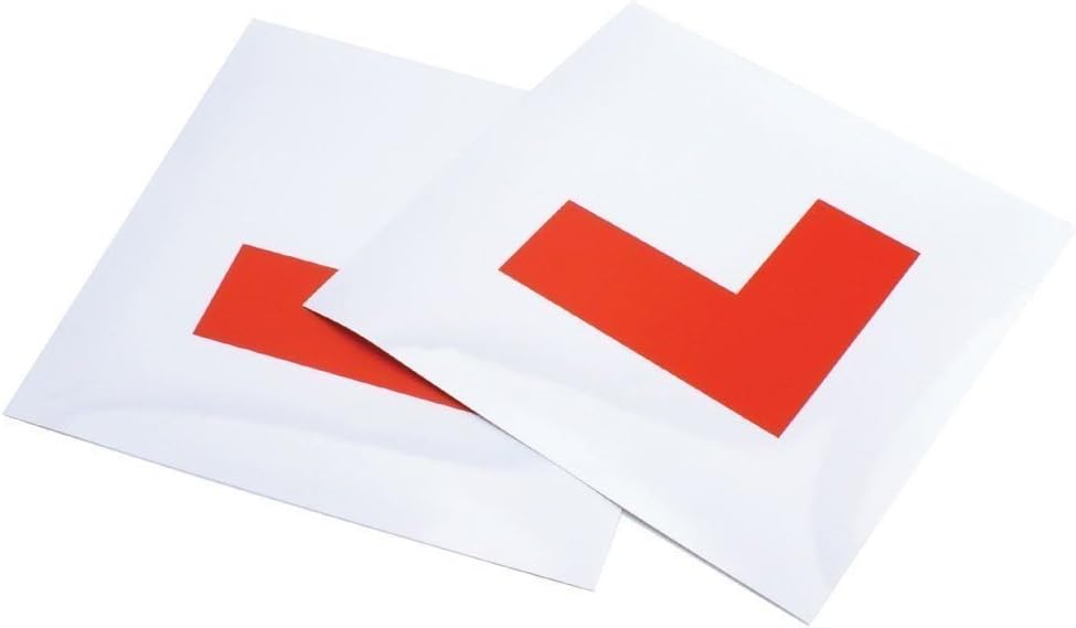A Pack of 2 Magnetic Exterior Learner Driver Red L Plate with P Plate New Driver Universal Use