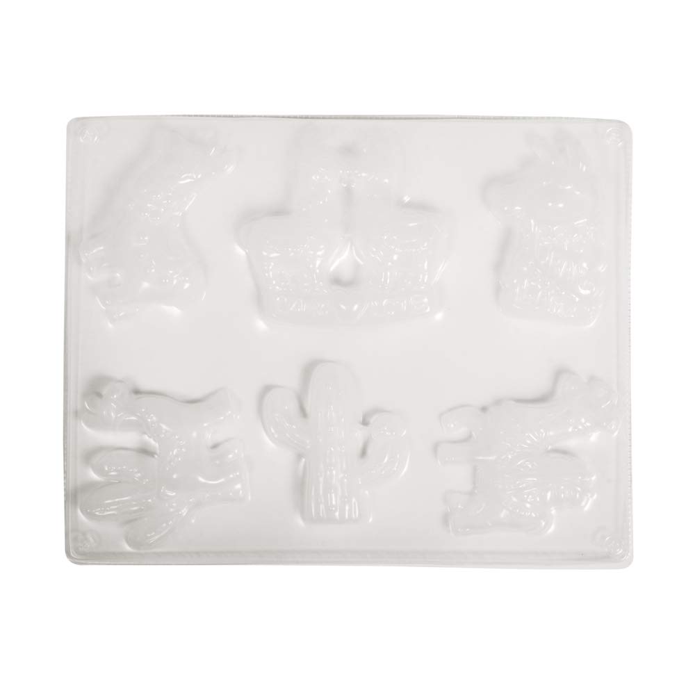 Rayher Llama Casting Mould for Plaster of Paris, Soap, Sugarcraft, and Chocolate, Casting Tray with Six Small Llama Shapes for Concrete Crafts, 5-8.5x6.7cm, LDPE, 36088000