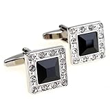 Super Shiny Swarovski Crystal Cufflinks Elegant Style Business Party Used