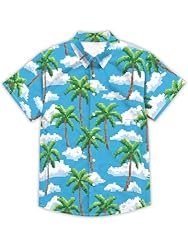 Hawaiian Shirts for Men Palm Tree Summer Beach