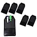DE 6 Pcs Black Vinyl Pocket Protector for Pen Leaks