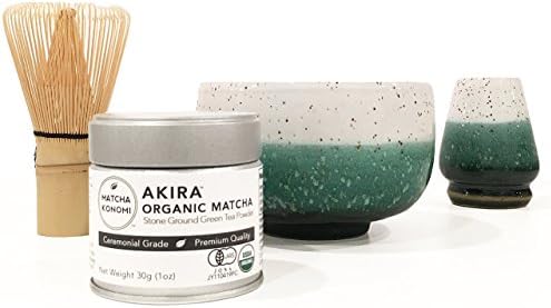 Matcha Konomi - Handmade Matcha Set (Made in USA) and Chasen and Organic Ceremonial Matcha