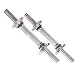 cap barbell pair of standard dumbbell handles with threaded ends