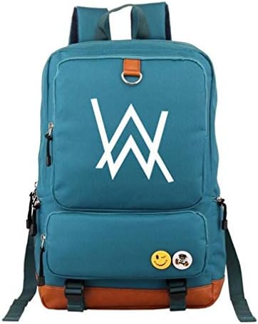 Youngate alan walker Backpack unisex Laptop Book Bag Durable for Travel camping(blue)