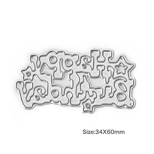 TTLIFE Happy Birthday Metal Die Cutting Dies Scrapbooking Embossing Folder Die Cuts Photo Album Decoration