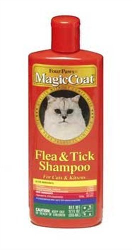 Four paws magic coat flea and tick cat grooming shampoo…