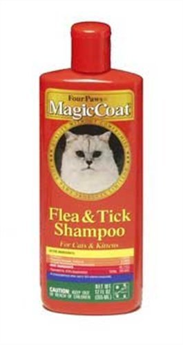 Four Paws Magic Coat Flea and Tick Cat Grooming Shampoo, 12oz