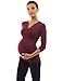 PattyBoutik Mama Notch Neck Long Sleeve Maternity Blouse Top