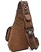 Zerlar Men's Chest Pack Crossbody Bag Vintage Canvas Shoulder Sling Bag Rucksack