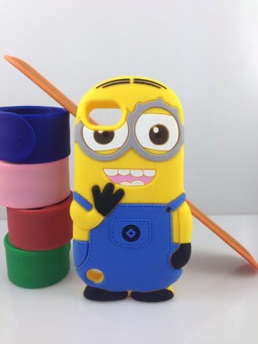 Case Mama Despicable Me Yellow Minions 3D Soft Silicone Case Defender Cover (iTouch5, Two Eyes)