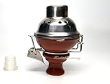 Vortex Hookah Head Shisha Ceramic BROWN Bowl with Metal Wind Cover Coal Screen Free Grommet