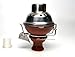 Vortex Hookah Head Shisha Ceramic BROWN Bowl with Metal Wind Cover Coal Screen Free Grommet