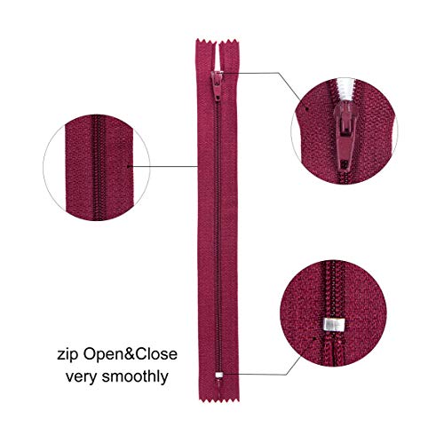 100 Pieces Nylon Coil Zippers,14 Inch Colorful Sewing Zippers Supplies for Tailor Sewing Crafts(20 Assorted Colors) - Thumbnail 3