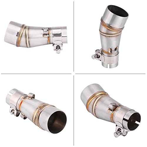 Motorcycle Exhaust Pipe Slip On Exhaust Middle Link Pipe Adapter Connector for Kawasaki Z250 Ninja 250 13-16 - Thumbnail 5