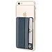 Sinjimoru Phone Grip with Card Holder, Phone Strap with Card Holder Wallet, Finger Holder on Stick-On Wallet for iPhone and Android Smartphones. Sinji Pouch Band, Blue Gray Pouch and Blue Gray Band.