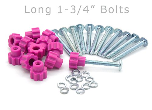 Pet Carrier Fasteners - Pink 16 Pack (Long 1-3/4