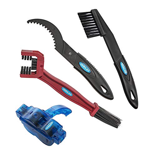 BOBILIFE Bicycle & Motorcycle Chain Cleaner Tool - Maintenance Kit -Gear Chain Cleaner, 4 Tools (Red with Scrubber) - Thumbnail 6