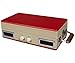 Crosley CR40-RE Mini Turntable with Full-Range Stereo Speakers, Red & Cream
