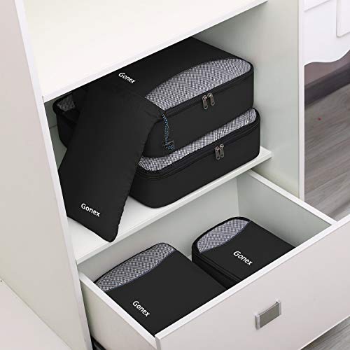 Gonex Packing Cubes 3 Set Travel Luggage Packing Organizers Pouches(Purple) Pricepulse