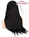 Persephone Light Yaki Straight 360 Lace Frontal Wig Pre Plucked with Baby Hair Virgin 360 Lace Wig Human Hair Brazilian Remy 360 Human Hair Wigs for Black Women 150 Density 14 Inch Natural Color
