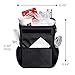 YEMMEN Car Trash Can with Lid and Storage Organizer Pocket, Portable Car Accessories Organizer for Women and Men with Vinyl Inside Lining 100% Leakproof