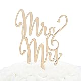 Mr & Mrs Wooden Wedding Cake Topper, Small Rustic Reception Decoration (Mr and Mrs)