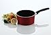 Flamekiss 2-Quart Red Ceramic Coated Nonstick Saucepan w/Glass Lid by Amorè, Nano Ceramic Coating w/Silver Ion (100% PTFE & PFOA Free)