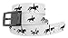 C4 Design Belt - Dressage Fill In White Strap with Black Chrome Buckle - Equestrian Horseback Riding Belt for Women