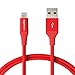 AmazonBasics Lightning to USB A Cable, Advanced Collection, MFi Certified iPhone Charger, Red, 3 Foot primary