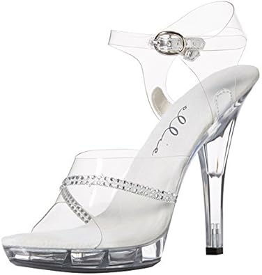 clear and rhinestone shoes