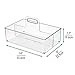 mDesign Large Plastic Divided Portable Storage Organizer Caddy Tote Basket Bin with Handle for Kitchen, Pantry, Countertop, Cabinet, Cupboard - Ligne Collection - Clear