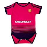 Manchester United Infant Cotton Soccer Bodysuits for 0-9 Months Infant OneSize Red