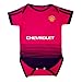 Manchester United Infant Cotton Soccer Bodysuits for 0-9 Months Infant OneSize Red