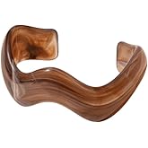 MMIUAEG Creative Wave-shaped Opening Cuff Bracelets Statement Colorful Geometric Chunky Bangle Bracelets Acrylic Resin Irregular Wristbands for Beach Vacation Jewelry