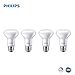 Philips LED Dimmable R20 Flood Light Bulb: 450-Lumen, 5000-Kelvin, 6-Watt (45-Watt Equivalent), E26 Base, Frosted, Daylight, 4-Pack