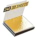 Premium Golden Yellow Edible 24k Gold Leaf Sheets 1.5"x1.5" Made of 99.99% Real Gold Used in Beauty Routine and Makeup, Bakery and Pastry eg. Cake, Art Decoration for Art and Craft Work or Accessories