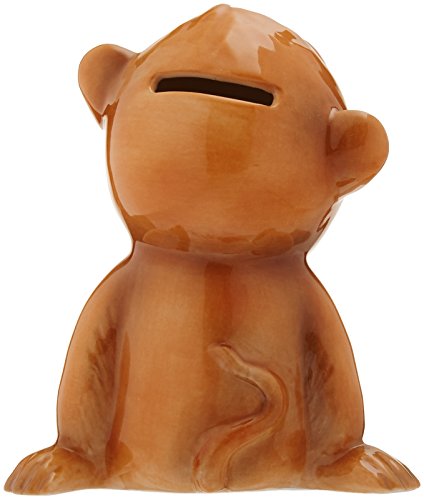 Cosmos 20913 Monkey Ceramic Piggy Bank, 5" High