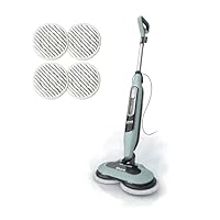 Shark Steam & Scrub Steam Mop, All-in-One Scrubbing and Sanitizing Hard Floor Cleaner, LED Headlights, 4 Dirt Grip Soft Scrub Pads Included, XL Water Tank, Swivel Steering, Hawaiian Grey, S8001