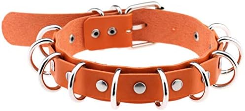 チョーカー レディース ベルト式チョーカー オシャレ オレンジ 完売 プレゼント パーティー 誕生日