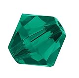50pcs x Authentic 4mm Swarovski #5328 Xillion Bicone Crystal Beads (Emerald) #SWA-b424