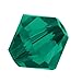 50pcs Authentic 4mm Small Swarovski Crystals 5328 Xilion Bicone Crystal Beads for Jewelry Craft Making (Emerald) SWA-b424